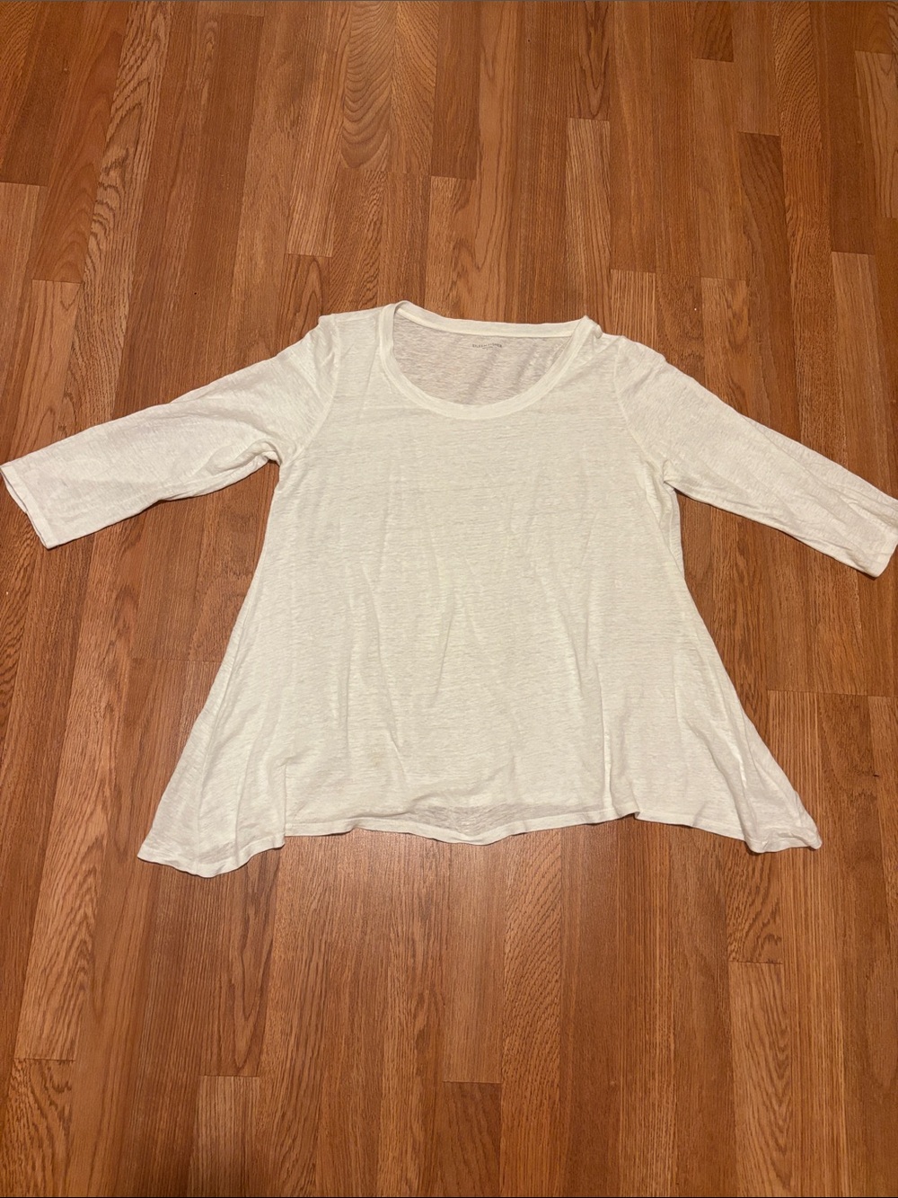 Eileen Fisher-Women's white Swing  Top - Casual Lightweight Tee